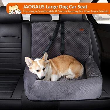 Автокрісло для собак JAOGAUS: безпечне та зручне автокрісло для середніх та великих собак, з безпечним ременем та легкою у догляді підкладкою