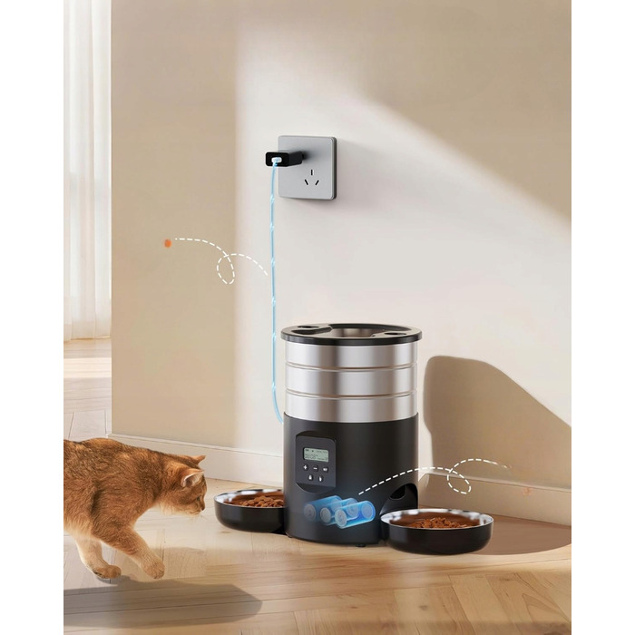 Автоматичний годувальник для котів та собак Grookpet PRO, 5 л