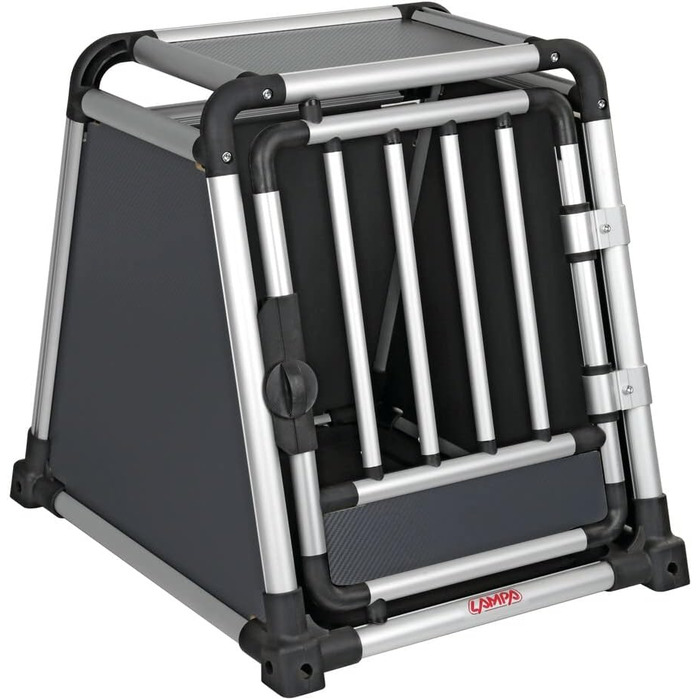 Транспортний бокс для тварин LAMPA 60501: алюмінієвий, розмір 60x50x55 см, тканинна підкладка