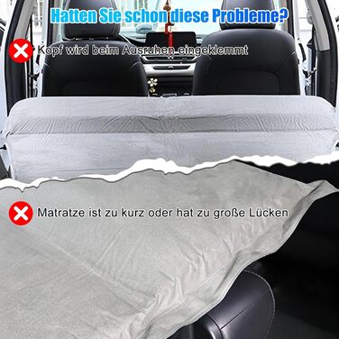 Підлокітник для заднього сидіння автомобіля, розширювач сидіння, флісова підстилка для кемпінгу та сну, універсальний для SUV, MPV та компактних авто (Чорний)