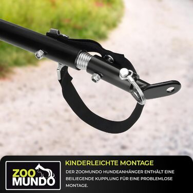 Причіп для велосипеда Zoomundo Buddy для собак, тюрквіс (сірий)