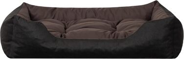 М'яке ліжко для собак та котів, 84x65 см, коричневе. Зручне, з піднятими бортиками, легко миється. Підходить для маленьких собак та котів.