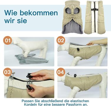 Теплий зимовий халат для собак, без рукавів, з кільцем D, для дрібних порід, кольору абрикос, розмір S