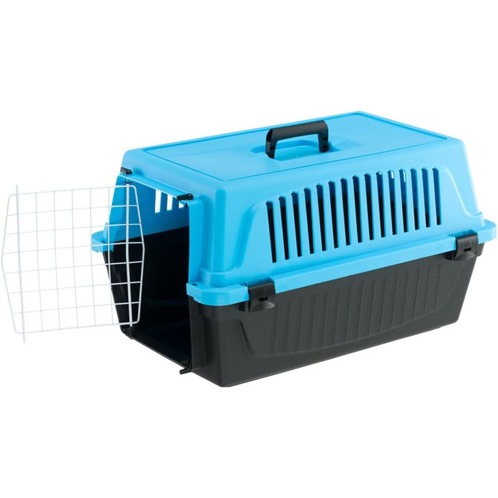 Транспортний бокс Ferplast Atlas 10 EL для собак та котів до 5 кг, блакитний, 32.5x48x29 см