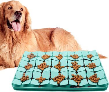 Килимок для ласощів для собак з силікону з розширеннями, килимок-ліззер для собак, зменшує нудьгу, зелений