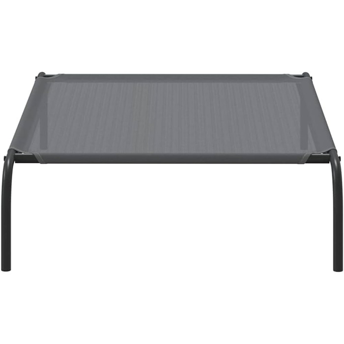 Підвищене собаче ліжко VidaXL, сіре, 110x65x20 см, Textilene та сталь. Собаче ліжко, лежанка, диванчик для собак, лежанка для домашніх тварин, місце для сну собаки, вулиця.