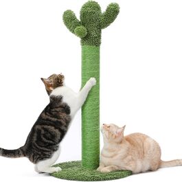 Когтеточка для котів Made4Pets 86,4 см, кактус, з сизалевим канатом, для дорослих котів і кошенят, велика, з підвісною іграшкою, для дому