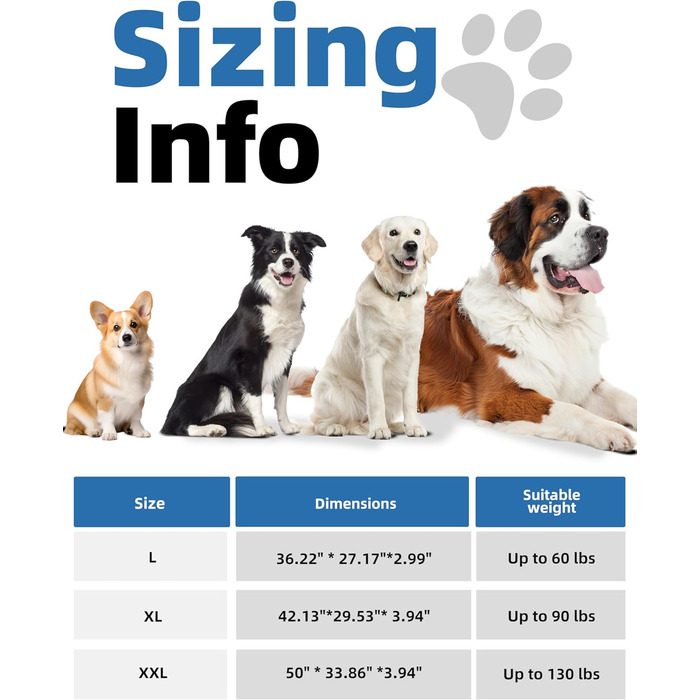 Ліжко для собак Sytopia XXL, водовідштовхувальне, кошик, 59 кг, для великих собак, для дому та вулиці, світло-сірий, 127 см, XX-Large