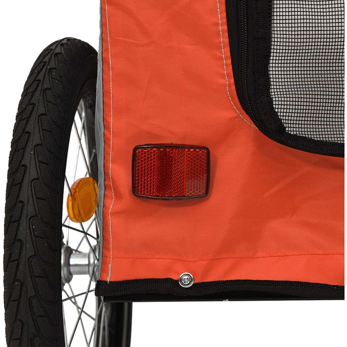Причіп для велосипеда ARKEM для собак Оранжевий та Сірий, Oxford-тканина та залізо. Велосипедна корзина для собак