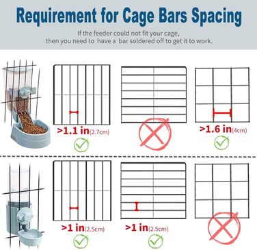 Напувачка для кроликів, свиней, хом'яків та інших дрібних тварин, 482 мл, блакитна