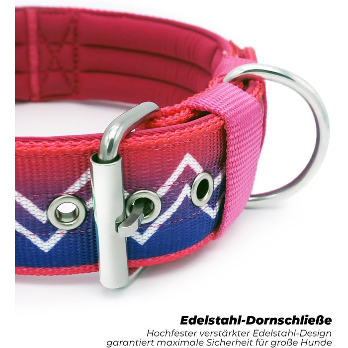 Нашийник Kontroll Premium NeckShield для собак - 5 см, з посиленим амортизуючим вкладишем, сертифікована безпека SGS, захист для великих та дуже великих собак, зелений (58-66 см, Zuckerwelle)