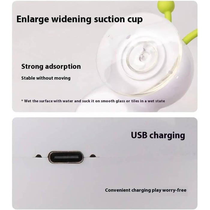 Іграшка для котів Quixion Wuselwurm: інтерактивний черв'ячок з присоскою, для дому