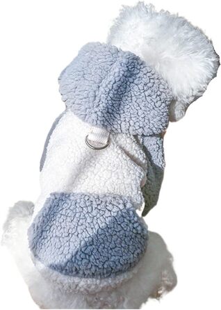 Світшот для собак з капюшоном та пряжкою Berber Fleece, теплий зимовий світшот для маленьких собак, для Yorkie, Spitz, дрібних порід (Кофе, розмір XL, підходить для ваги 6-7.5 кг)