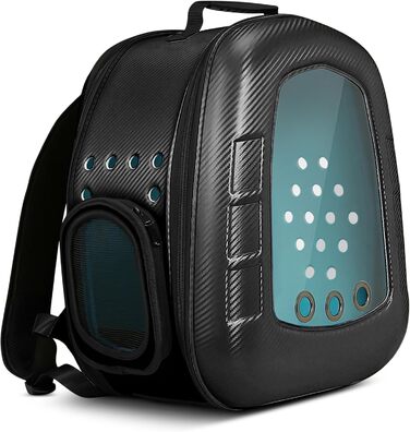 Рюкзак-переноска для котів та цуценят ALLSOPETS Bubble - чорний