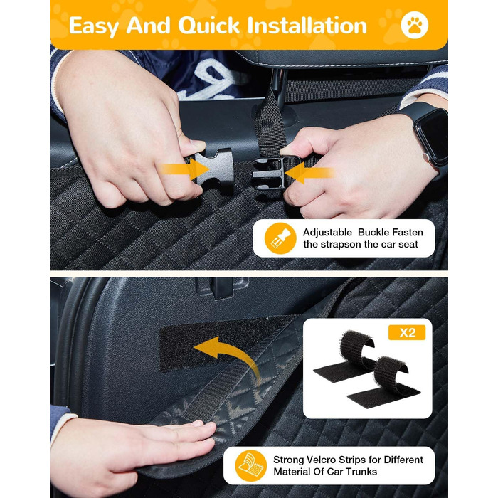 Захисна килимок для багажника авто від Lekespring: вологостійкий, стійкий до подряпин, з захистом бокових панелей та краю, чорний