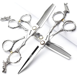 Професійні ножиці для перукарів Silber 440C з високою твердістю, 6 дюймів (3-кількісний набір)