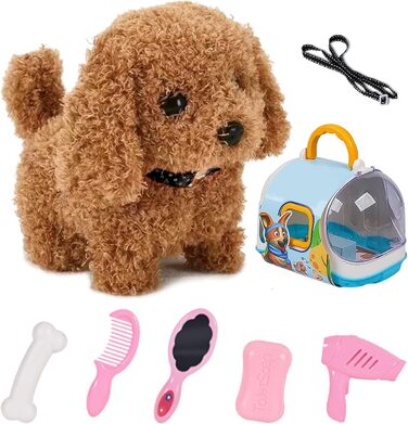 Інтерактивна іграшка-кіт для дітей: реалістичний плюшевий кіт, що ходить та муркоче, білий, для дівчаток 3-7 років