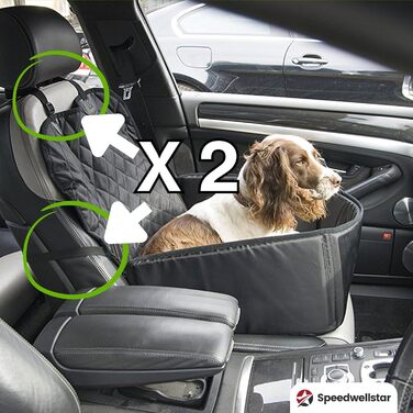 Чохол для собачого сидіння в авто Speedwellstar 2-в-1, водовідштовхуючий, універсальний
