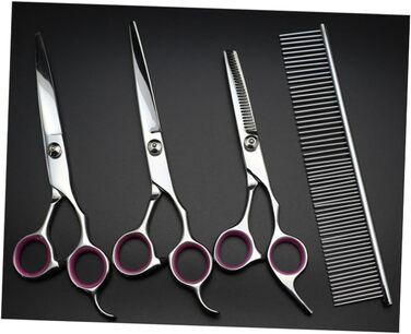 Набір для стрижки тварин BESPORTBLE: 4 предмети (ножиці, гребінець, тканина) для собак та котів