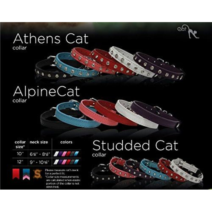 Шкіряний нашийник для котів Angel Pet Supplies з шипами, безпечний, еластичний, білий, 30 см х 1,3 см