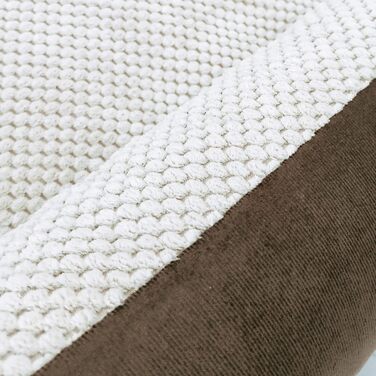 М'яке ліжко для собак та котів Teo 60x40 см, коричнево-бежеве, з можливістю прання