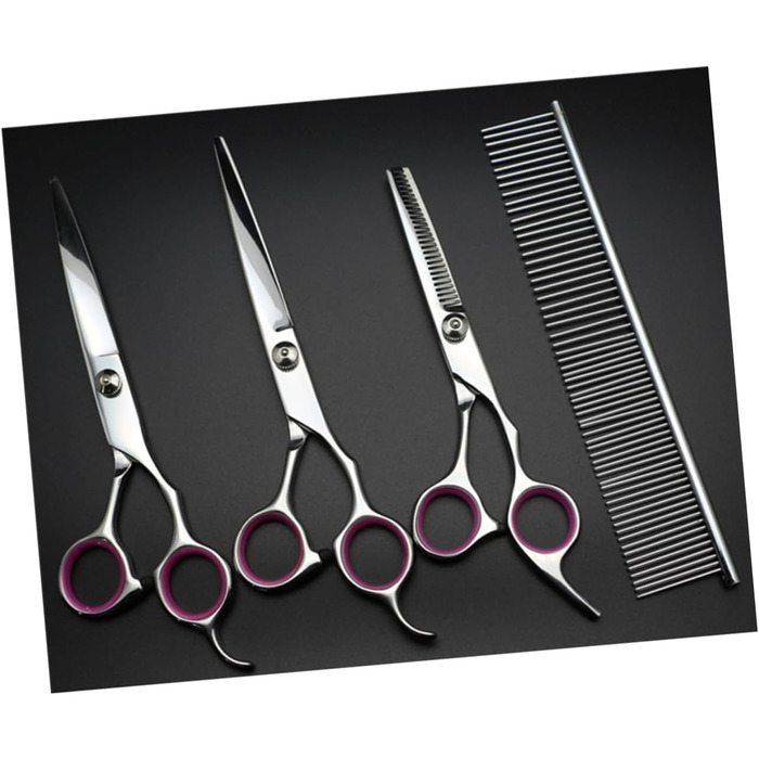 Набір професійних ножиць для грумінгу собак та котів Minkissy (4 шт.)