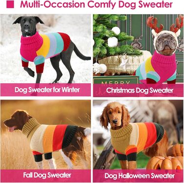 Пуловер для собак AOFITEE, теплий зимовий пуловер для маленьких собак, рожевий, розмір S