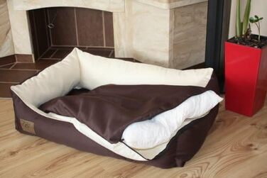 Крісло-лежанка для собак та котів Odol-Plu, 90x60 см, водонепроникне, коричнево-бежеве