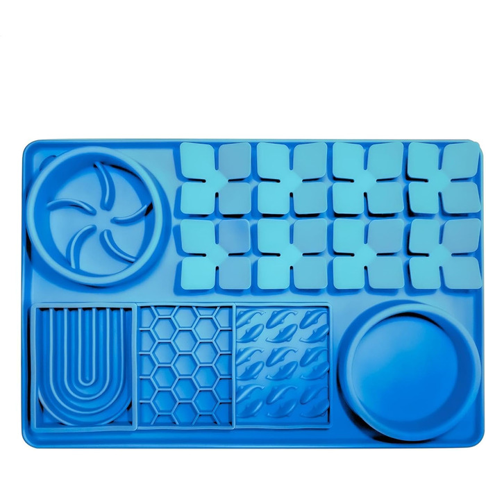 Килимок для годування собак та котів Slow Feeder з силікону, блакитний