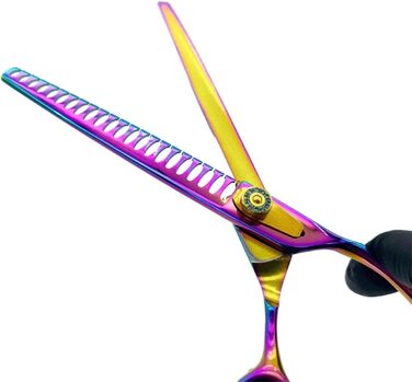 Професійна фен-ножиці для собак, 21 см: розріджуючі та фінішні ножиці для грумінгу тварин