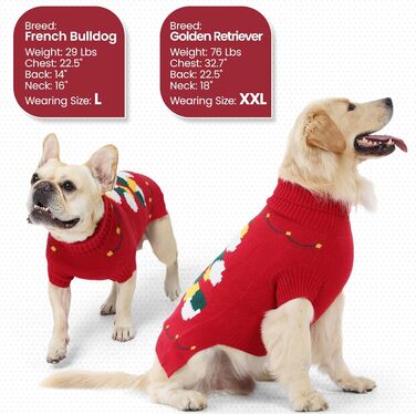 Теплий святковий пуловер для собак, котів, дрібних порід (Даксель, Пудель, Ши-тцу) - зелений (Medium, червоний)