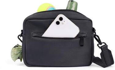 Сумка для ласощів для собак COOWONE, водонепроникна, з дозатором кульок, для прогулянок та тренувань (темно-сірий)