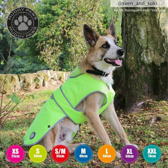 Водовідштовхувальний захисний жилет для собак Ancol Muddy Paws S/M, довжина 35 см, обхват до 56 см, світловідбивний, для дощу та негоди