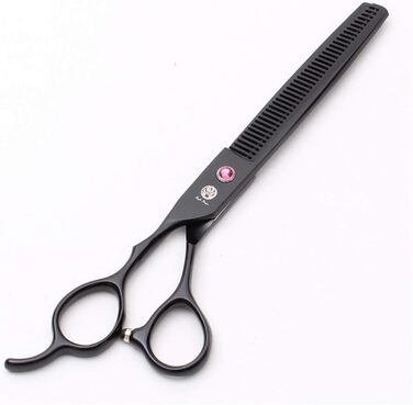 Професійна ліворука ножиці для стрижки собак, 7.0 дюймів (прямі та розріджуючі леза, для перукарів та дому)