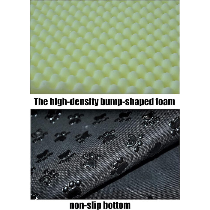 Крісло-лежанка для собак великих порід (2XL) з м'якою підстилкою, водонепроникним будиночком та антиковзною основою, в клітинку сірого кольору