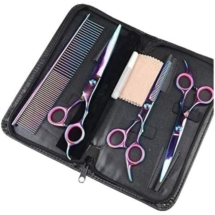Набір професійних інструментів для грумінгу собак та котів: ножиці, тример, гребінець, 7 дюймів, нержавіюча сталь