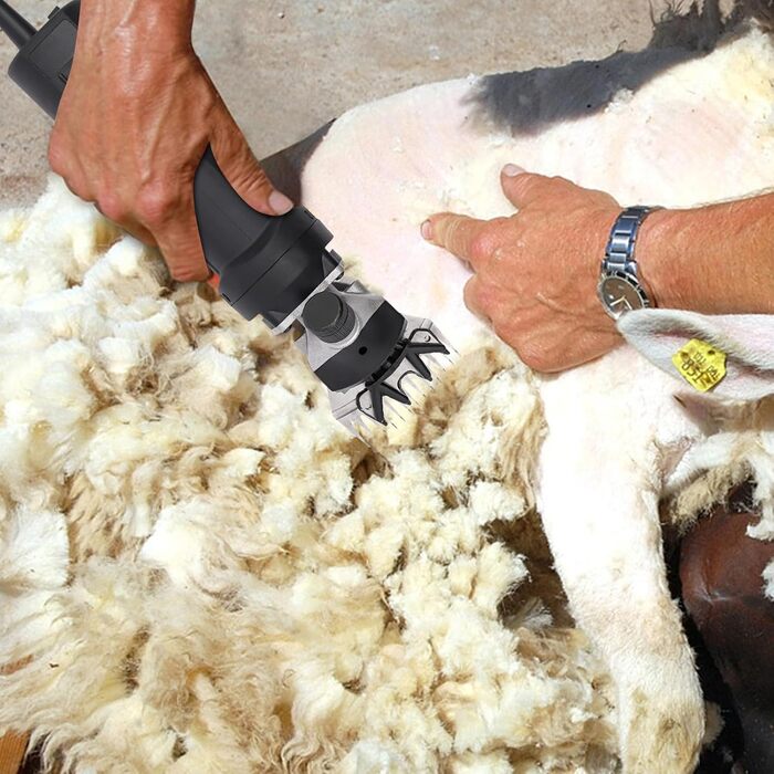 Електрична машинка для стрижки собак з регулюванням швидкості та металевим гребінцем, 6 швидкостей. Ідеальна для густого та кучерявого хутра.