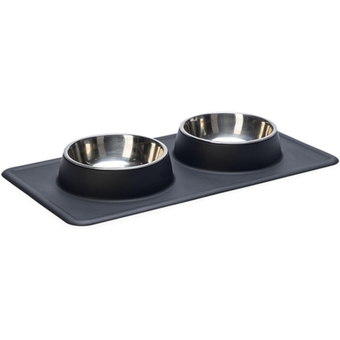 Набір посуду Karlie Silikon INOX Dinner Set Dex, 700 мл (2 x 350 мл), білий, 44x23x4,5 см