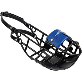 Мушмура для собак AMATHINGS Super Kennel Soft з м'якою накладкою на ніс. Ідеально для вигулу, майданчиків для собак, вольєрів та перегонів (чорний)