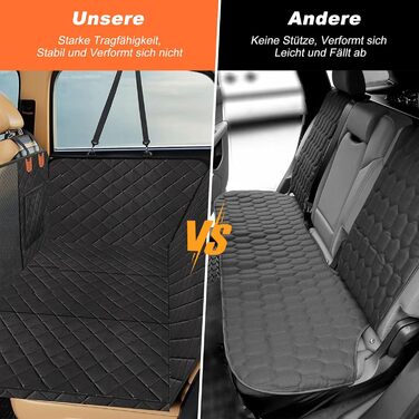 Захисна підстилка для собак у машину, водонепроникна, антикіготок, для заднього сидіння, з кріпленням на ремені безпеки, сумісна з більшістю авто, SUV та пікапами