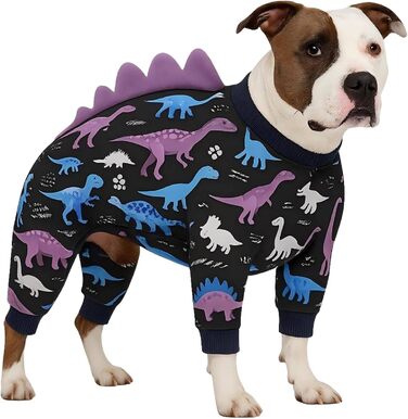 Комбінезон для собак великих порід LovinPet: дихаючий, з UV-захистом, антибактеріальний, для відновлення після операцій, зелено-оранжевий, XXX-Large