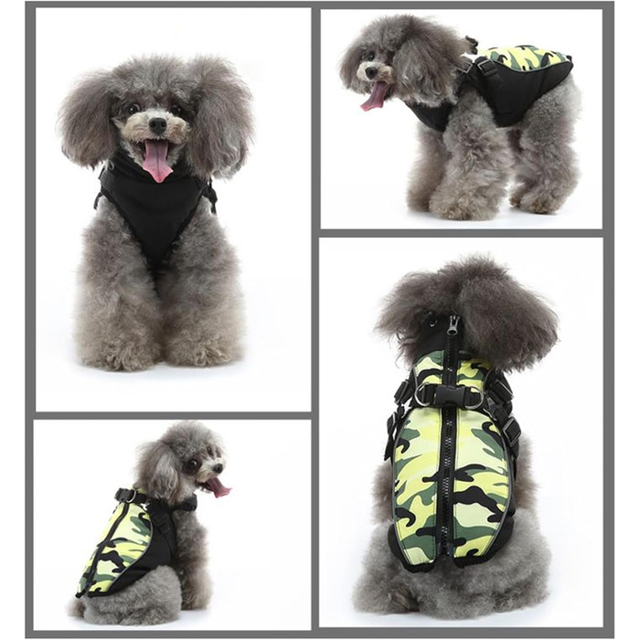 Водонепроникний теплий зимовий одяг для собак - тепла куртка для цуценят та собак різних розмірів (маленьких, середніх, великих) для прогулянок, навчання та активного відпочинку на вулиці