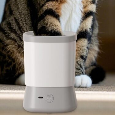 Очищувач лап для собак - портативна щітка | 2 швидкості, проти бризок для чищення та догляду вдома, у подорожах, на кемпінгу, під час прогулянок та для сірого кольору