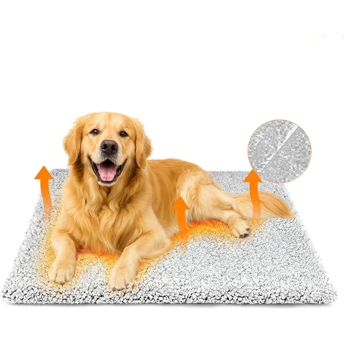 Самовідіюча ковдра для котів та собак, тепла підстилка для тварин, без електроенергії, 115x70 см