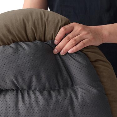 Ліжко для котів BEDSURE велике, миється - 63.5x53 см, неслизьке, для собак та котів, квадратна корзина з м'яким бордюром, (51 x 41 см (Д x Ш), Колір: Коричневий)