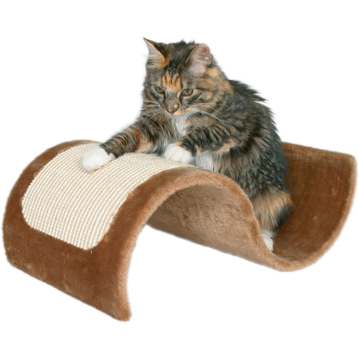 Кігтеточка хвиляста Trixie 43260, 29×18×50 см, коричнева/натуральна для котів