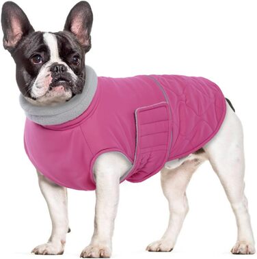 Зимовий теплий куртка для собак - вітрозахисний, з флісовою підкладкою, для цуценят (Рожевий, XS) XS Коричневий