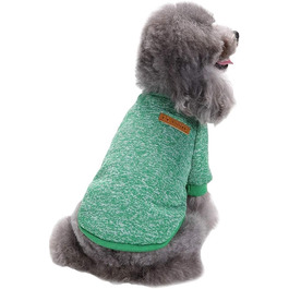 Зелений теплий в'язаний пуловер для собак Jecikelon, розмір XL - теплий та м'який для зимових прогулянок