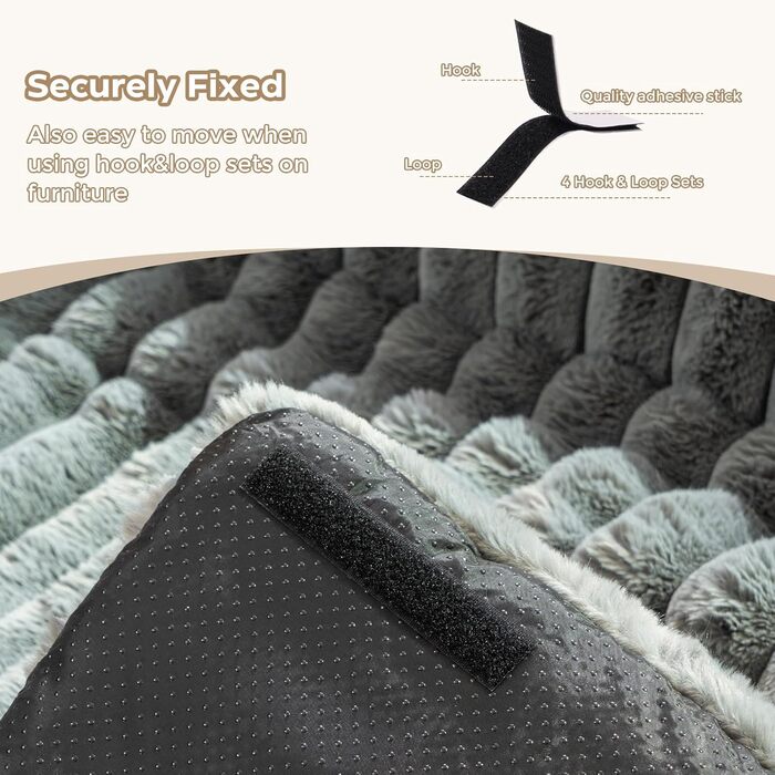 М'який лежак для собак Avont, великий, сірий, знімний, зручний, з антиковзаючою основою