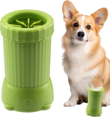 Автоматичний мийник лап для собак - розумний портативний пристрій з USB-зарядкою | Мийка лап для собак для дому та вулиці (зелений)